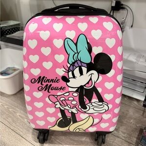 Minnie Mouse Pink Heart Suitcase - brand new
